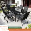Top-Rated Outdoor Folding Table and Chairs Set with Umbrella - Casual Teslin Chairs for Balcony and Courtyard