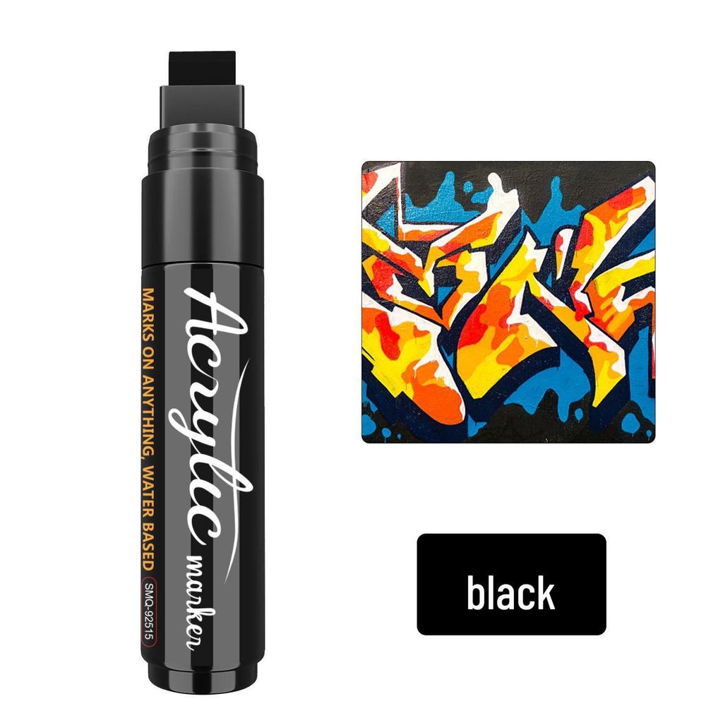 15mm Thick Acrylic Marker Pen for Anime Graffiti, Stackable Colors, Waterproof, Quick-Drying, Fade-Resistant