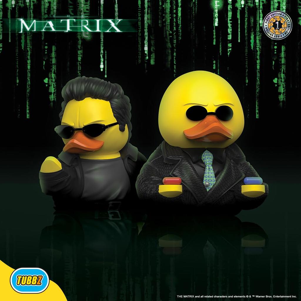 The Matrix Morpheus Vinyl Figure Rubber Duck Collectible Toy 9cm TUBBZ -