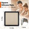 2Pcs Silicone Baking Mats for 12 Inch Cake Pan/12x12 Cheesecake Pan/Toaster Oven Air Fryer Liner, 11.75"Square Food Grade Silicone Mats for Baking,