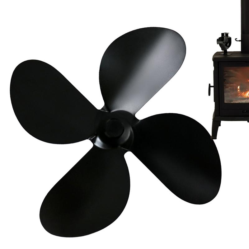 Четыре листа для замены вентилятора для печи, алюминиевый сплав, камин, четыре листа, отопление для дома, точная подгонка, легкая печь