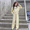 Teenager Gray Girls Sport Suit Winter Spring Clothes Long Sleeve Sweatshirt & Wide Leg Pant Casual 4 8 10 11 12 Years Child