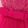 Toddler 1st Birthday Baby Girl Flower Princess Dress Elegant Lace Bow Party Prom Dresses For Kids Pink Wedding Bridemaid Costume