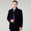 Шерстяное пальто мужское, новый стиль, осень-зима, свободная ветровка для людей среднего и пожилого возраста, теплое пальто в деловом стиле, зимняя одежда