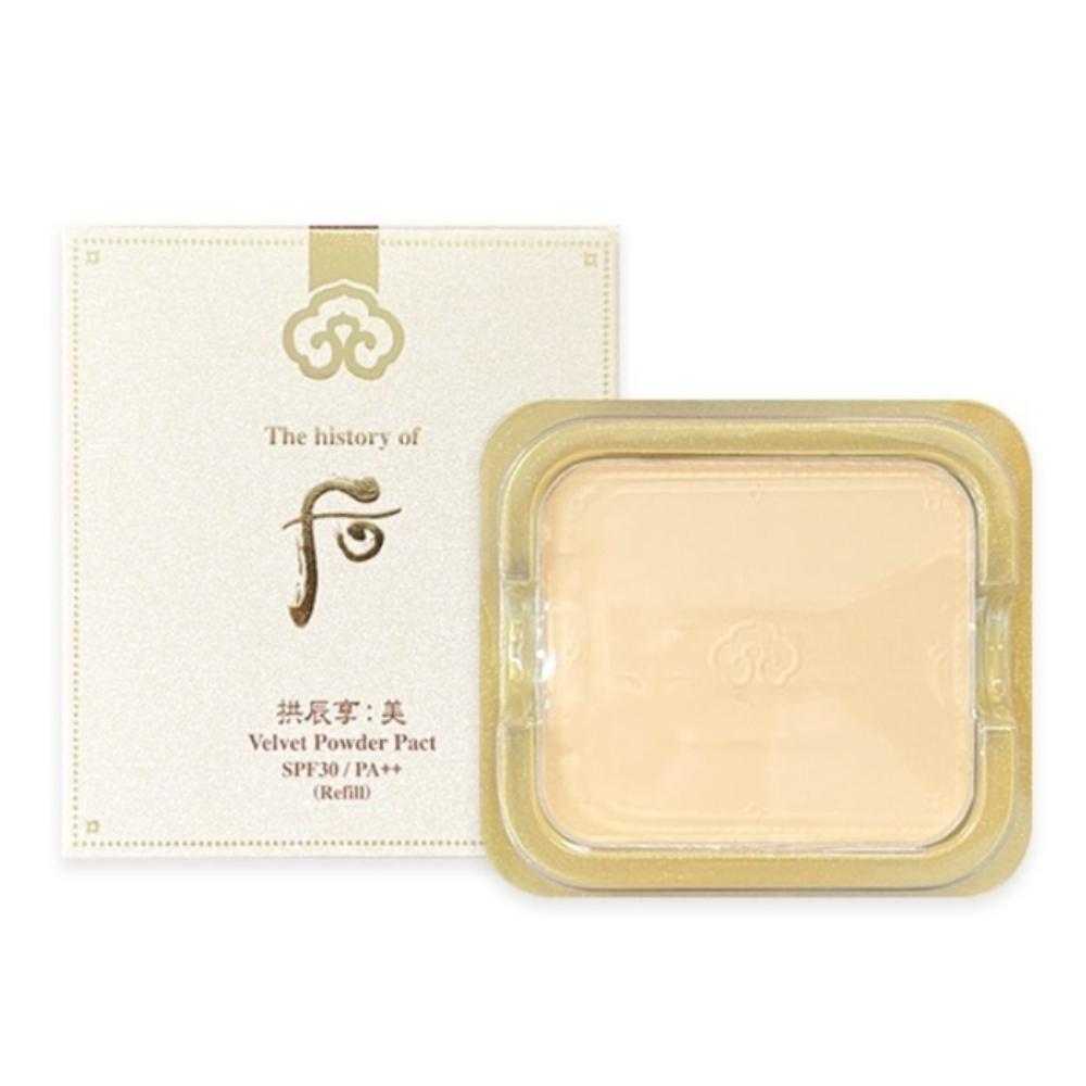 The history of whoo Gongjinhyang Mi Бархатная пудра SPF30 PA++ 12г Корейская травяная стойкая компактная основа K-Beauty пудра (Оттенок 21/23)