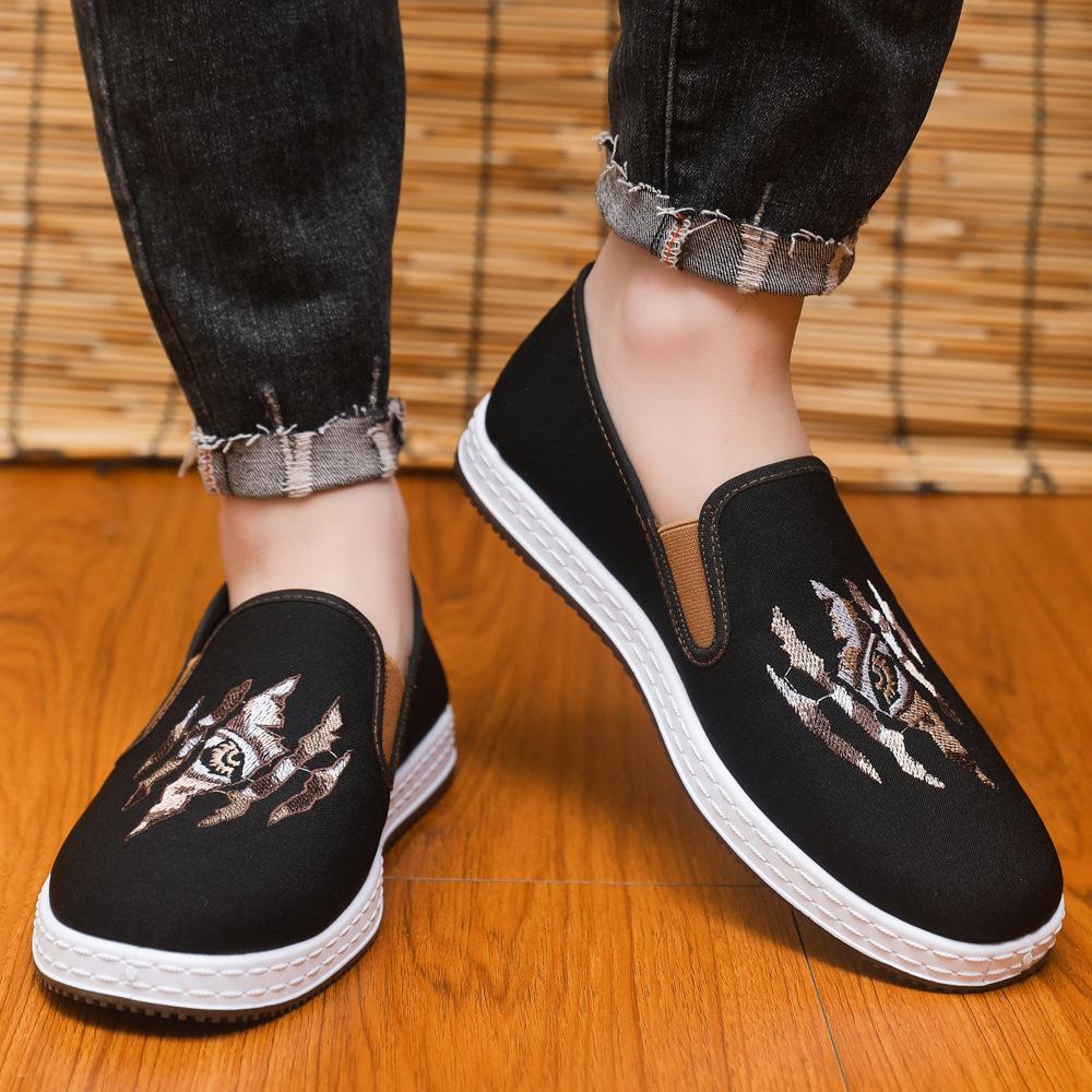 Тканевые туфли мужские повседневные туфли мужские скейтборд обувь дышащая мягкая подошва обувь с одной педалью рабочая обувь для мужчин