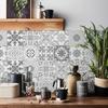 15Cm Art Tile Wall Sticker Self-Adhesive Creative Mandala Style Tile Sticker Glue-Free Waterproof 24 Pieces