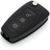 Автомобильный откидной складной чехол для дистанционного ключа с 3 кнопками, подходит для Ford Focus Mondeo C-Max Fiesta, чехол с автобрелоком с заменой лезвия