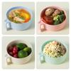 Wheat Straw Multifunctional with Lid Bowl Spoon Fork Chopsticks Eating Dinnerware Set Anti-hot Bowl Microwavable Bowl