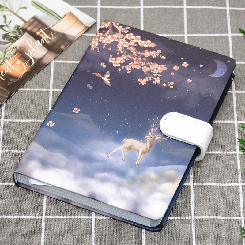 A5 Magnetic Buckle Student Ledger, Diary, Record Book, 112 Colored Pages, Travel Log, Notebook, Excerpt Book