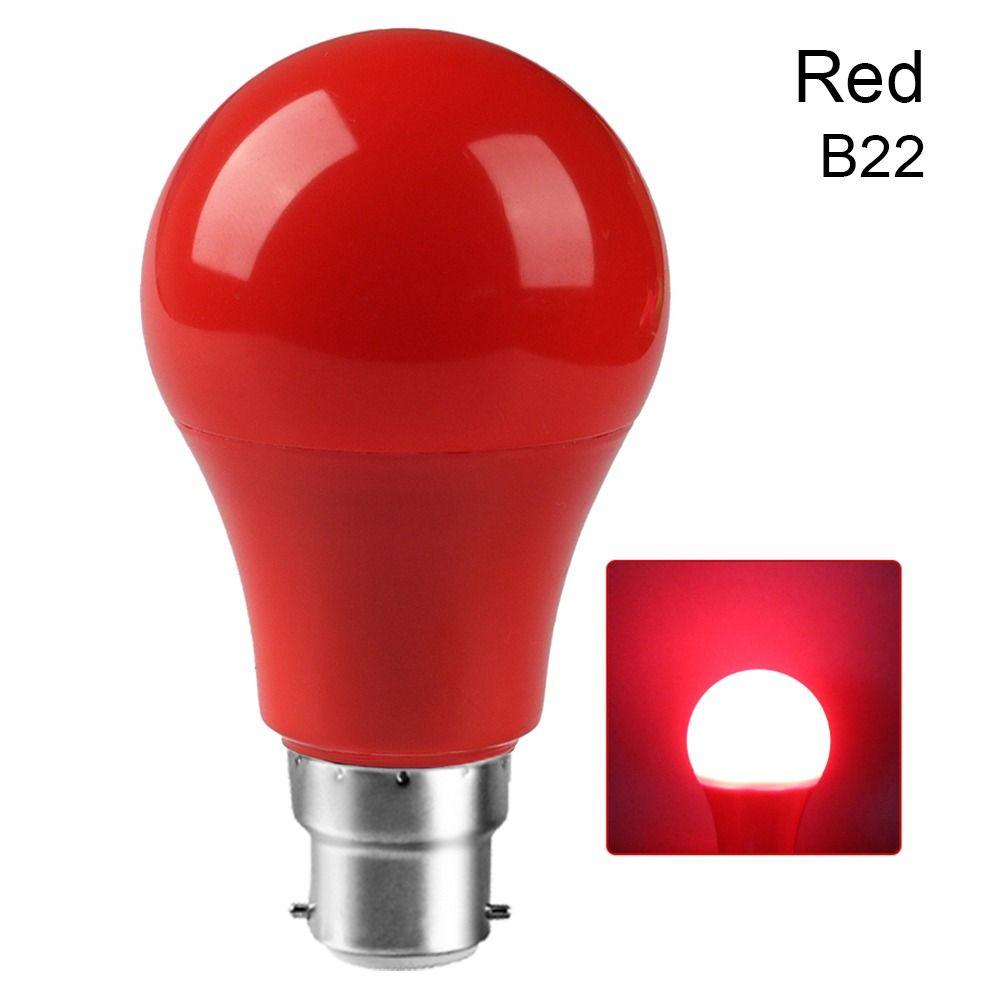 AC220V 110V Lamparas Фонарик A60 Лампа E27 B22 База Цветной Свет Светодиодная Лампа