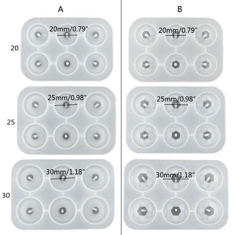 Круглая силиконовая форма для бусин с отверстиями для подвесок для изготовления ювелирных изделий, подвесок, браслетов. Форма для изготовления бусин. Инструмент для поделок своими руками.