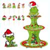20Pcs Christmas Cupcake Toppers Green Elf Food Fruit Picks Holiday