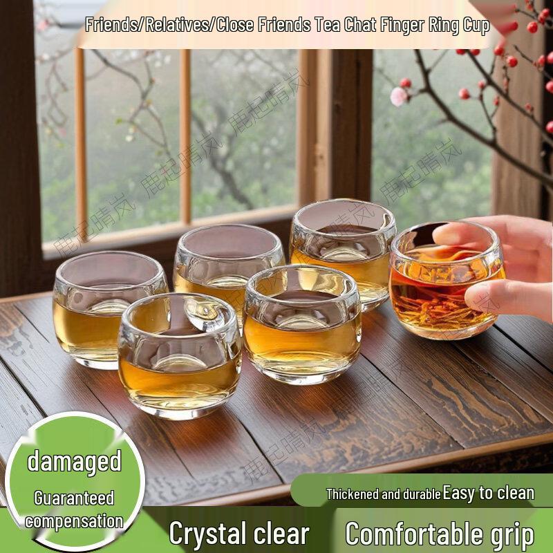 ZISIZ Прозрачные термостойкие ручной работы стеклянные стаканы, набор из 6 штук