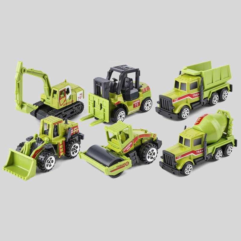 Children Educational Toys Simulation Sliding Alloy Mini Engineering Car Excavator Bulldozer Roller Dumper Boy Birthday Gift