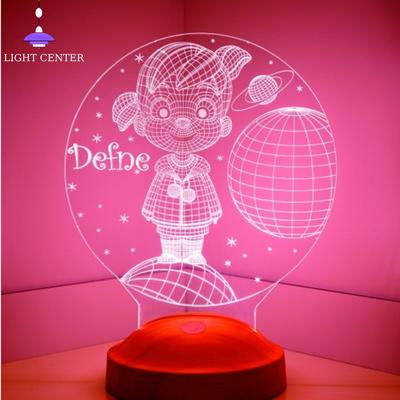 3D настраиваемые/тематические ночные светильники для маленьких девочек, детские настольные аксессуары, лампа дружбы, классная лампа Edroom