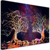 Canvas Print, Pair of Trees Kissing Abstract