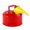 Safety Gas Can, 9.5 L Type I Red Safety Can for Gasoline with Stainless Steel Flame Arrester, Self-Closing Lid, and PE Funnel, Carbon Steel Flammable