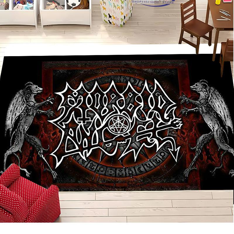 Ковер в стиле классического рока B-Black S-Sabbath, тематический, для гостиной, спальни, прикроватный, коврик для ванной, 15 размеров, узор, ковер для зонирования, домашний декор