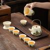 Merchandise set Chinese high-end beauty opening film Ru kiln Qingshan Kung Fu tea set business gift corporate souvenir