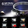 Многофункциональный светодиодный индукционный налобный фонарь с возможностью подзарядки и 6 режимами освещения, водонепроницаемый аварийный фонарь-прожектор