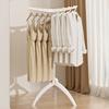 Folding Clothes Rack with 3 Hanging Rods High Stability Strong Load-bearing Simple Installation Collapsible Pants Coats Hanger