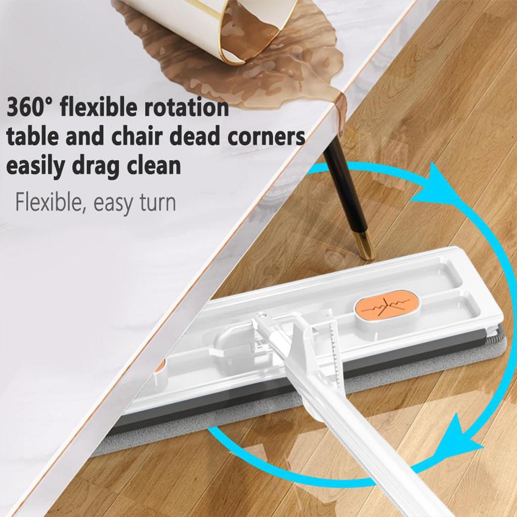 Плоская швабра, набор швабры для пола с поворотом на 360°, плоская швабра с многоразовыми подушечками из микрофибры, набор швабры для пола для ламината