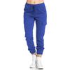 Women's Solid Color Casual Elastic Waist String Side Pocket Pencil Pants