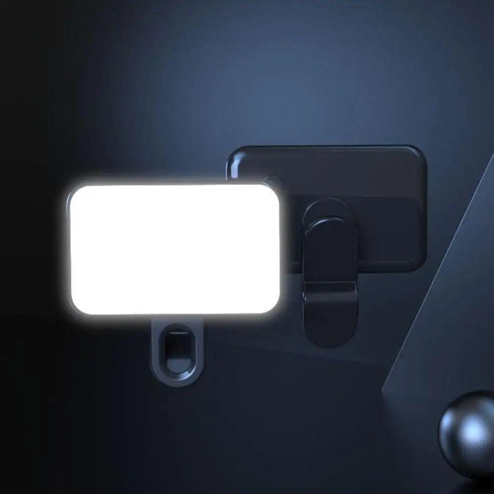 Rechargeable Selfie Fill Light Adjustable Brightness LED Fill Light Clip On Light  Video Recording