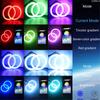 2PCS LED Angel Eyes Cotton Lights RGB APP Bluetooth Halo Rings For Car Scooter M