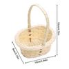 Woven Basket Imitation Rattan Pastoral Style Mini Flower Basket For Easter Birthday Wedding Party Decorations Photography Props