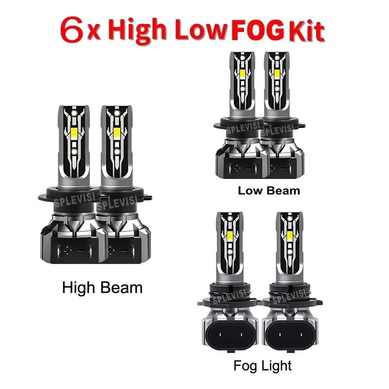 Durable H7 9006 12v 24v led Headlight Fog Bulbs Combo 6000K For Hyundai Coupe GK 2001 2002 2003 2004 2005 2006 2007 2008 2009