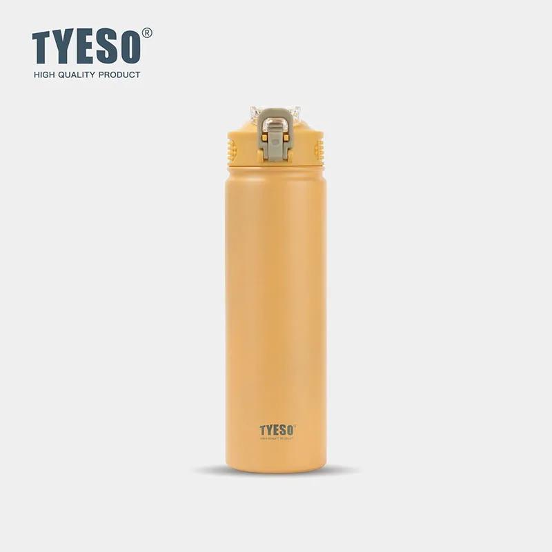 Tyeso Water Bottle with Lid Insulated Stainless Steel Thermos Travel Sports Water Bottles For Cold and Heat Thermal Mug
