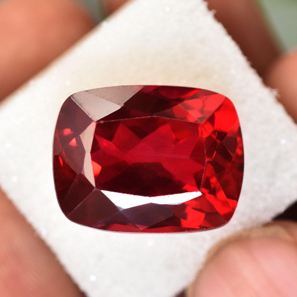 Natural Red Ruby Loose Gemstone 24 ct Cushion Cut July Birthstone for Jewelry Making and Crafts