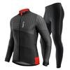 NUCKILY Mens Fleece Cycling Set Winter Warm MTB Road Bike Riding Outfit