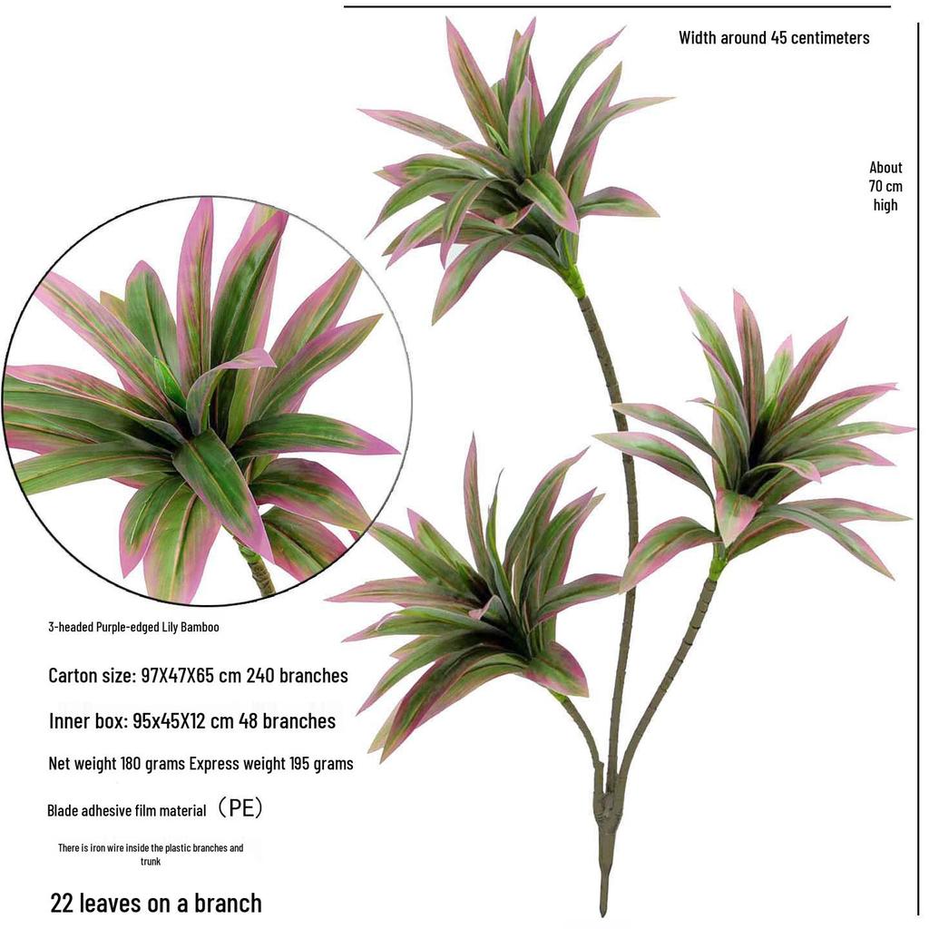 Artificial Green Lily Bamboo Plants for Living Room Decoration