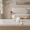 3D-печатная статуэтка кошки, Маленькая фигурка кошки, закрывающей мордочку, Милая скульптура животного для декора офисного стола, Подарки для любителей кошек