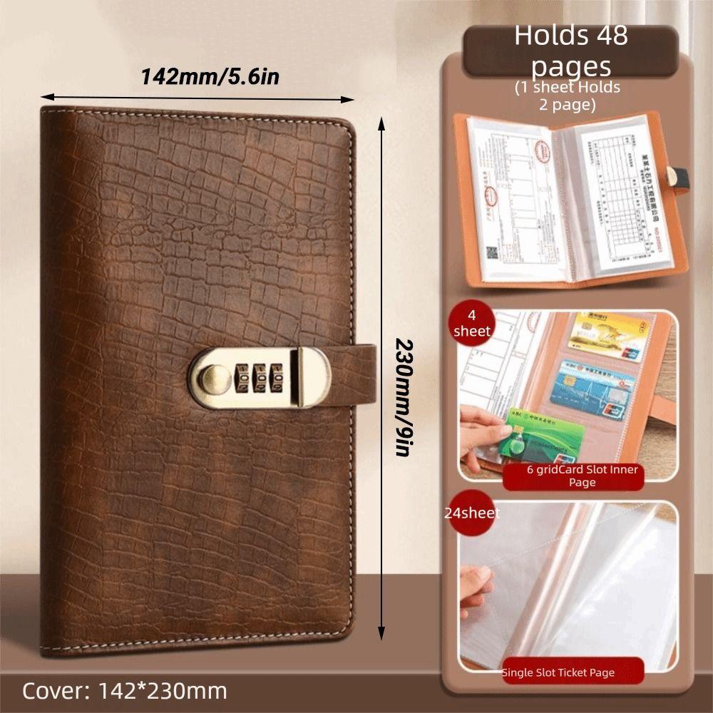 Solid Color Money Savings Challenge Binder PU Leather Cash Envelopes Binder  Cash Management