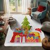 Ковер у входа в дом Домашний коврик у двери Гостиная Ванная Комната Ноги ванная комната Нескользящие коврики с водопоглощением для ванной Счастливого Рождества зима