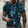 2025 Brand Men's Summer Short Sleeve Three-dimensional Pattern 3d Printing Men's T-shirt Trendy Streetwear Size 5XL