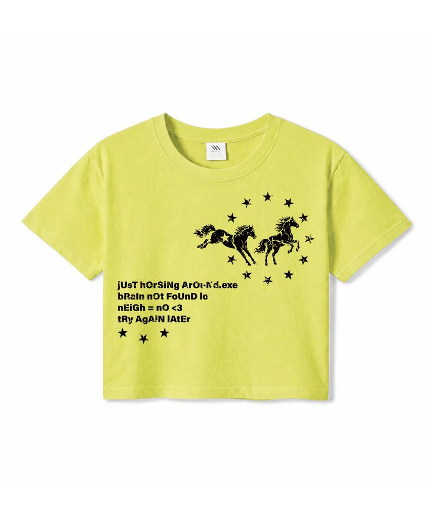 MILLION DAY Футболка с коротким рукавом 'Neigh Crop'