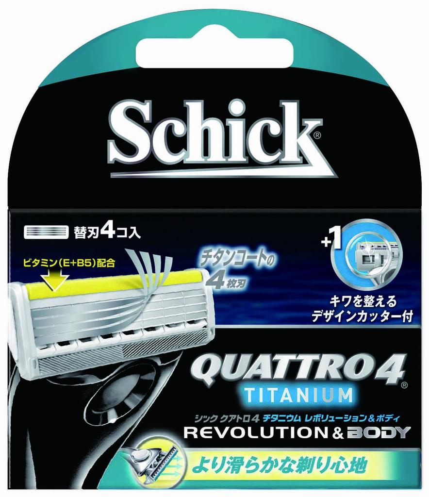 Schick Quattro 4 Titanium Revolution Replacement Blades (4 Pieces)