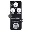 ЧерныйRAT Distortion Мини-педаль гитарного эффекта Металлический корпус True Bypass Гитарные запчасти и аксессуары