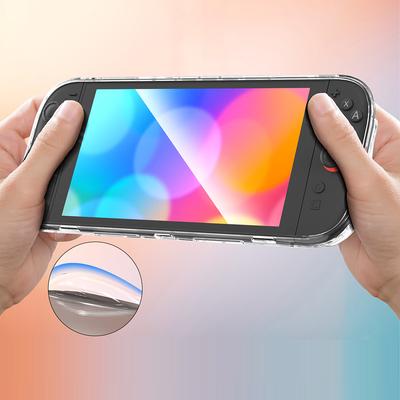Прозрачный защитный чехол для игровой консоли Switch 2 Прозрачный чехол из ТПУ Противоударный кристальный корпус с 2 шт. защитных пленок для экрана