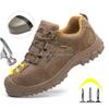 Fashion Construction Men Safety Shoes With Steel Toe Work Boots Man Anti-Slip Indestructible Work Shoes Male Anti-Puncture Safety Boots