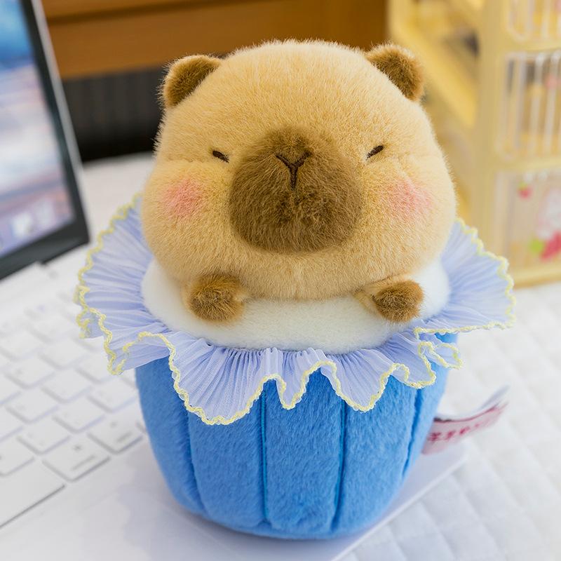 New Creative Desserts Kapibala Plush Toys Cute Capybara Dolls Children's Comforting Rag Dolls