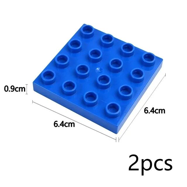 Duploes Big Size Baseplate Multiple Sizes 16x16 8x8 4x4 Bricks Assembly Plates Large Particles Figures Building Blocks Kid Toys