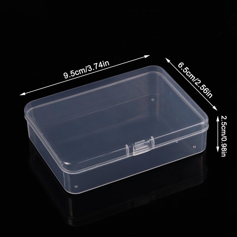 5 шт. Прозрачная пластиковая коробка Прозрачная белая Прямоугольная Мини контейнеры для хранения Коробка для визитных карточек, Аксессуаров, Поделок, Винтов, Сверл