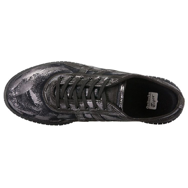 Onitsuka Tiger Unisex Mexico 66  Black Leather Lace-Up Sneakers 1183A079-001