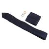 8cm Men Necktie Set Blue Gold Ring Stylish Comfortable Skin Friendly with Cufflinks Handkerchief
